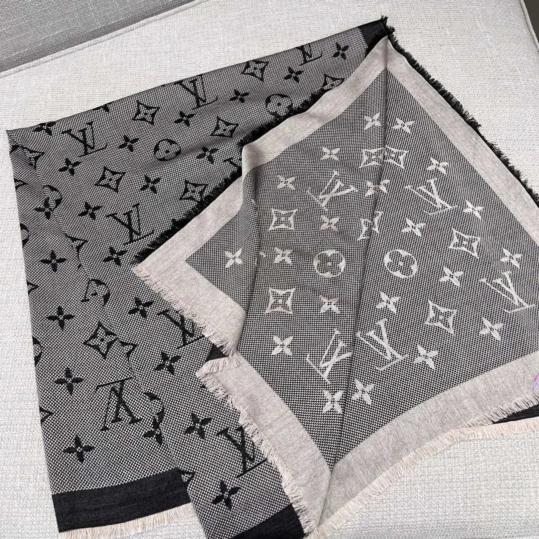 Louis Vuitton 羊毛 提花 Mo字母 披肩 保暖披肩 围巾