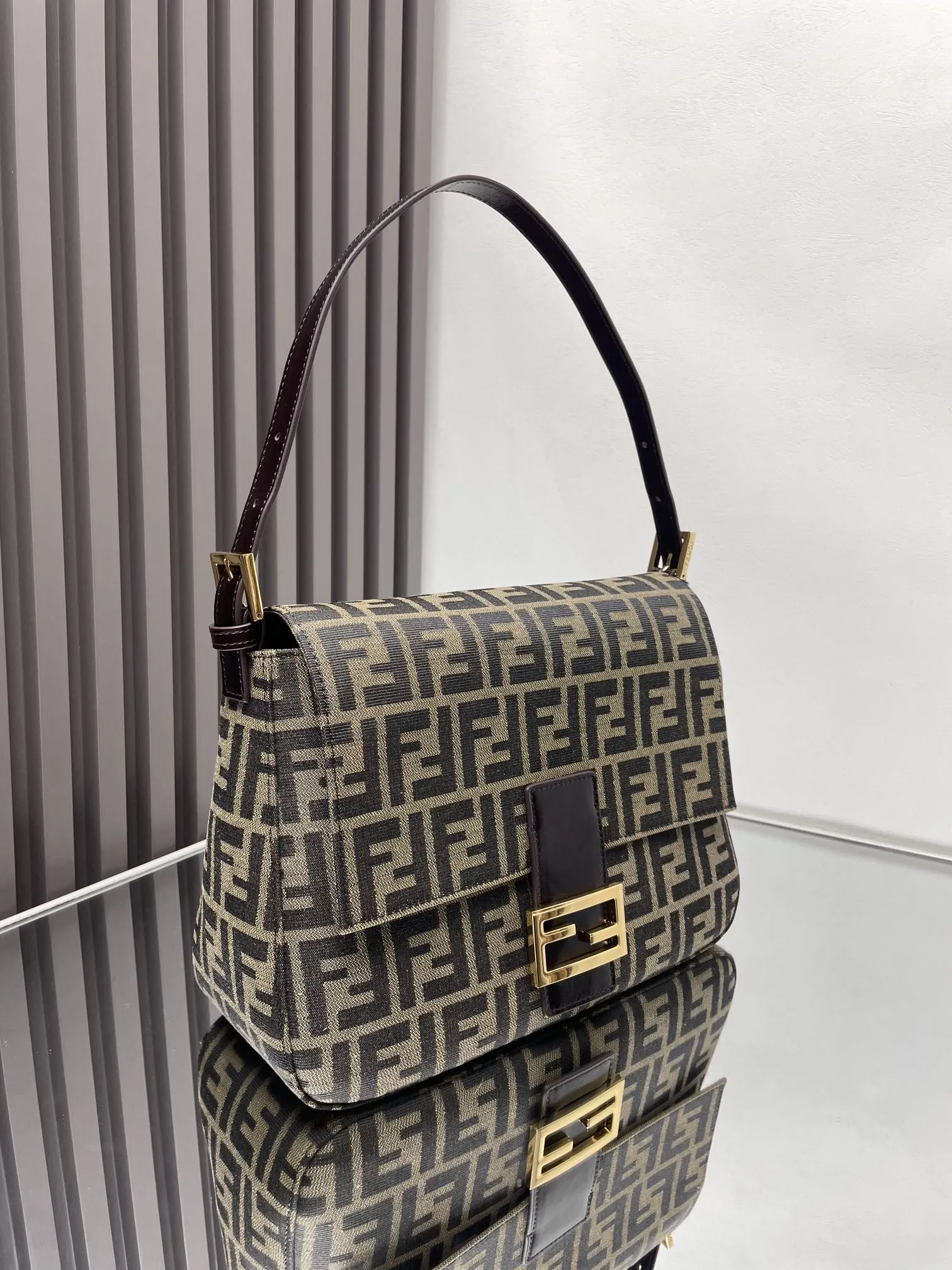 Monogram Hobo Shoulder Bag Vintage Leather