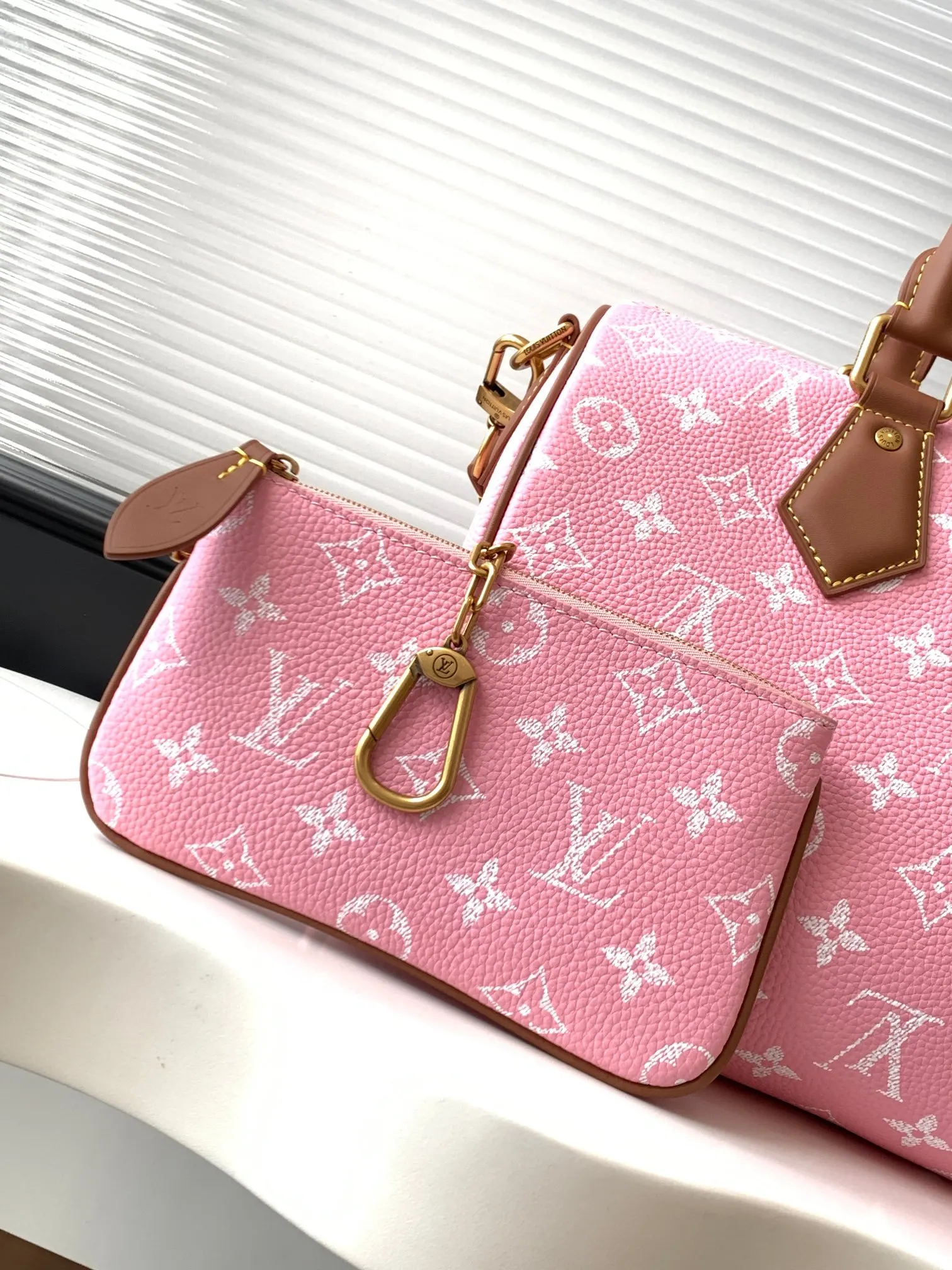 LV 粉色压纹Speedy手袋 迷你款｜ORBUYBAG 岚奢包高端时尚精品