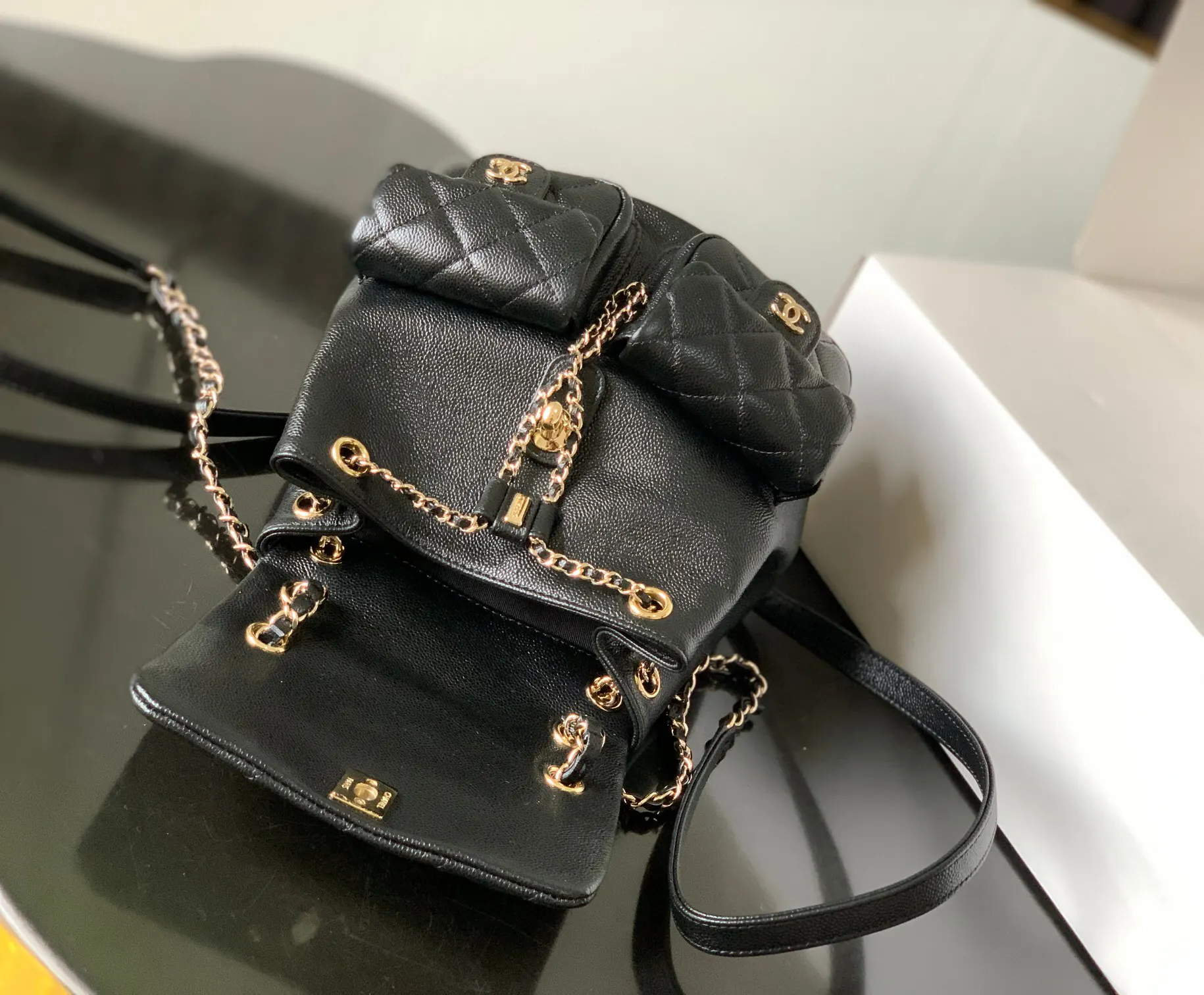 CHANEL 牛皮 雙肩包 实用雙肩款