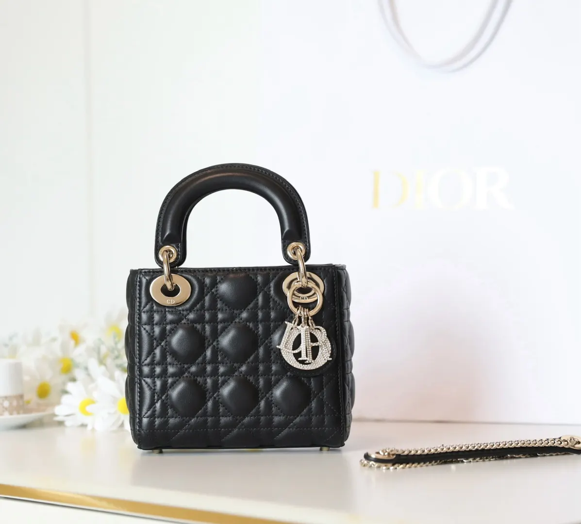 Dior Lady 手提包 黑色