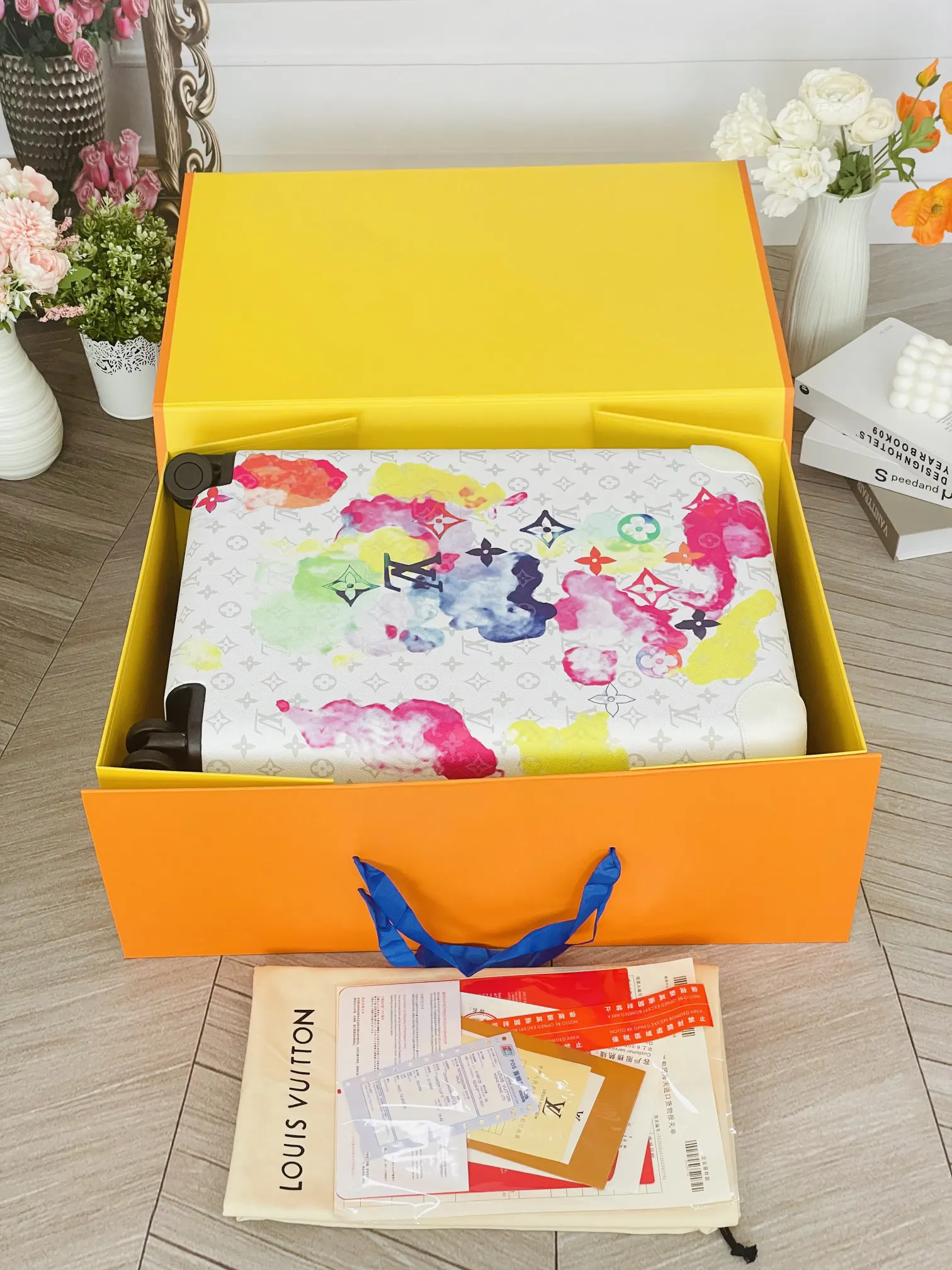 LV 老花 帆布 行李箱 旅行拉杆款 輕便出行款