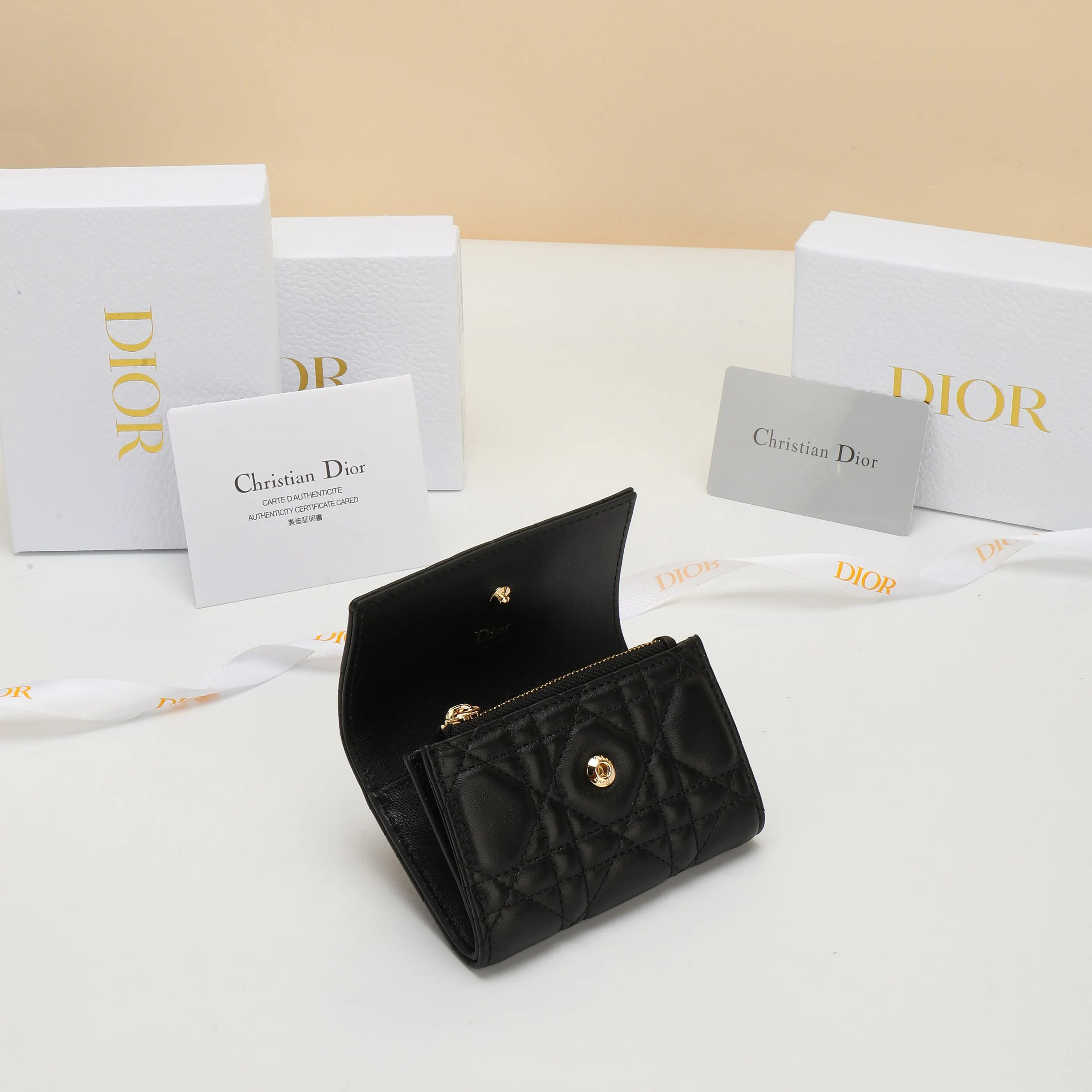 Dior 黑色羊皮迷你化妆包 手拿款