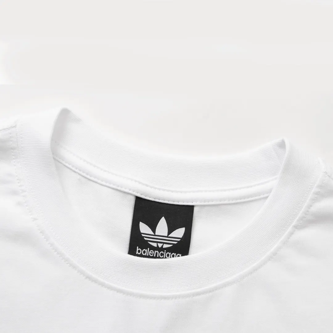 Balenciaga White Logo Short Sleeve T-Shirt Street