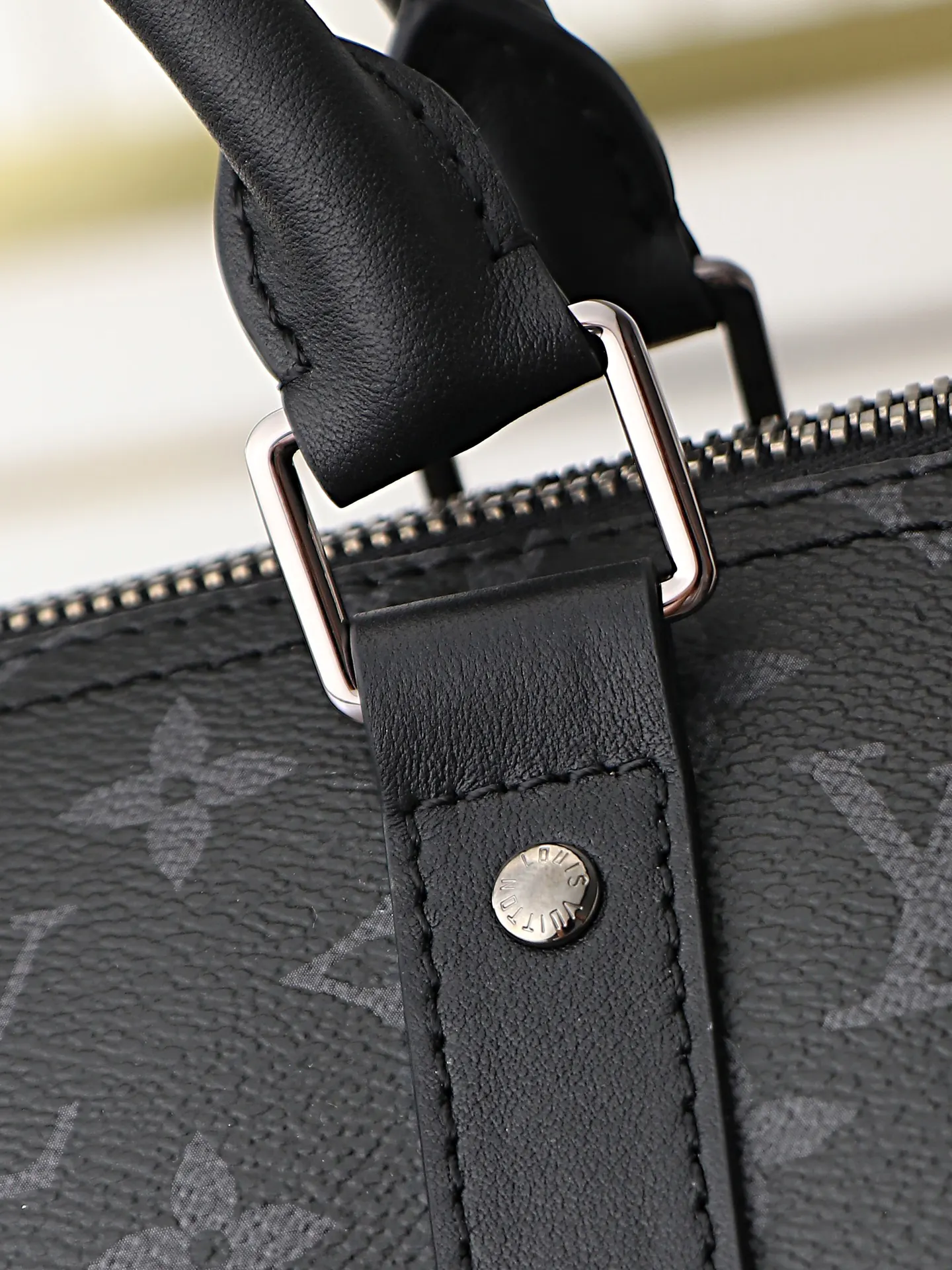 Keepall 帆布 黑色花纹 Keep 旅行袋 大容量旅行款