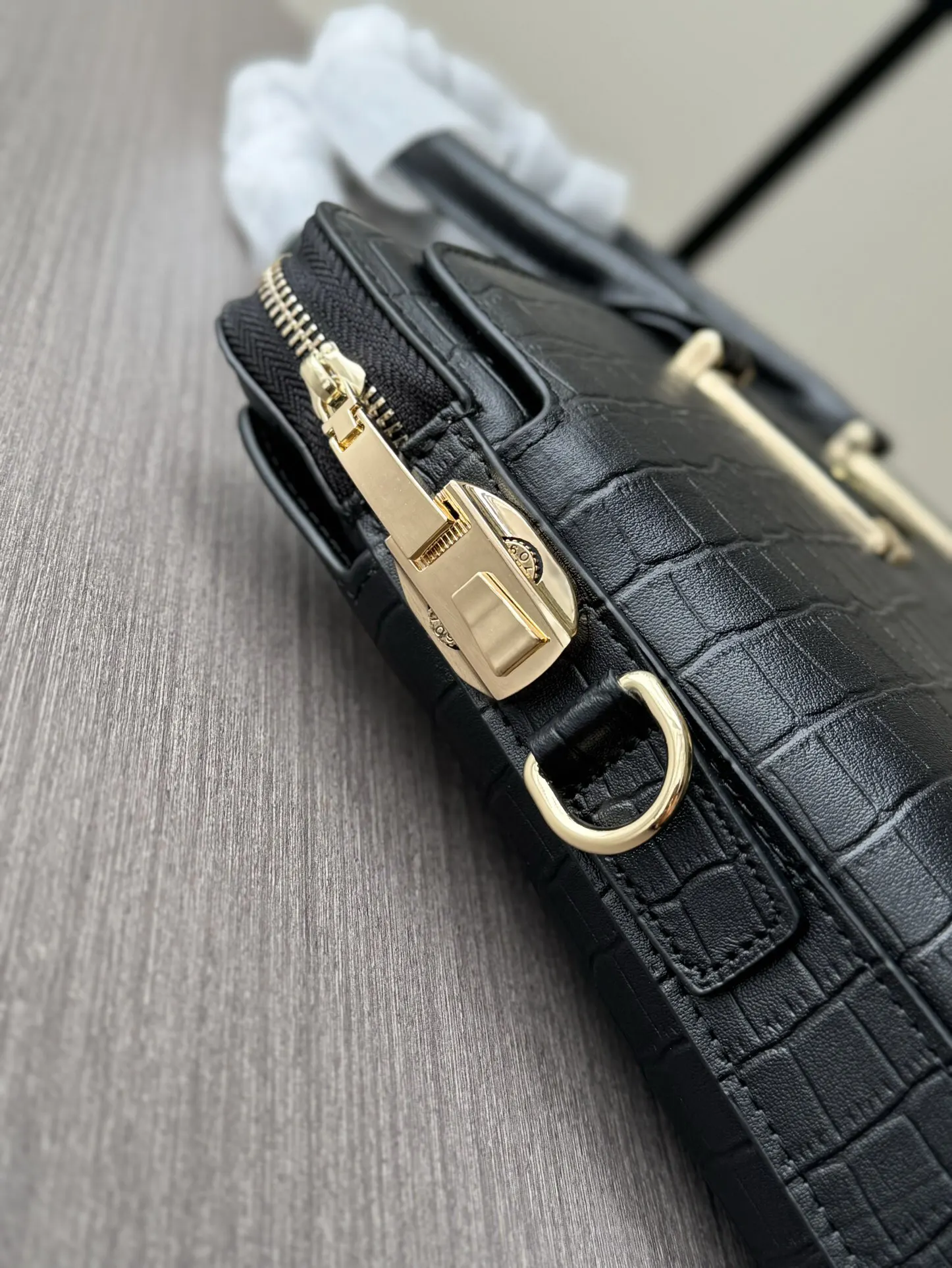 Prada 黑色 小牛皮 公文包 商務通勤款