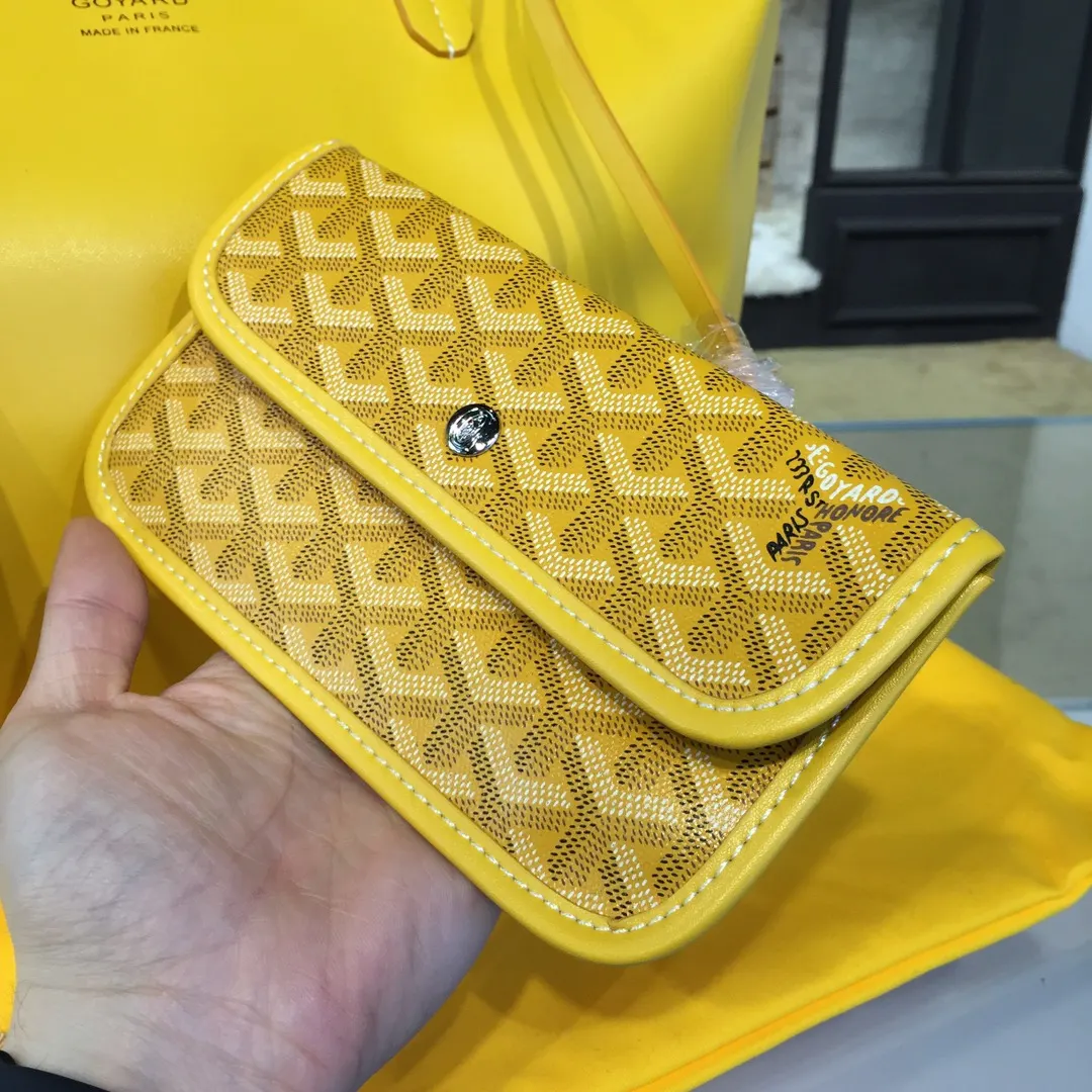 Goyard 戈雅 双面可用 充满法式优雅 订制Y字母涂鸦料 皮轻 托特包 大容量托特款