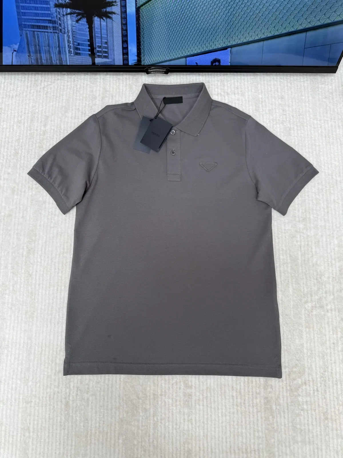 Prada 棉质 三角标 Polo衫