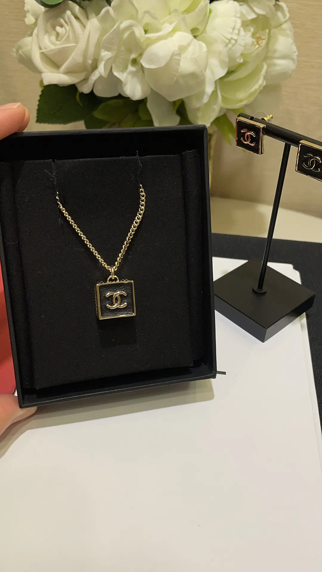 Chanel Black Gold Necklace