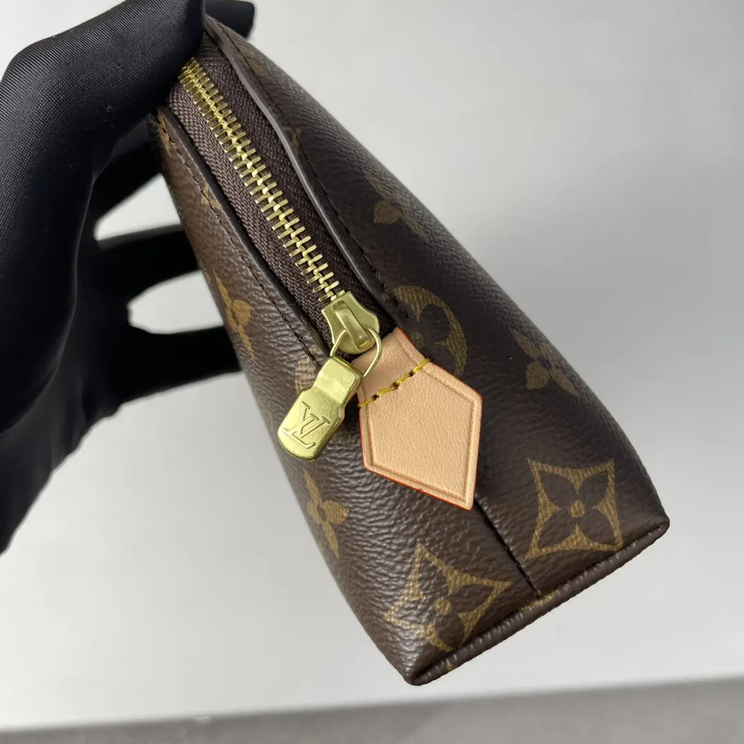 Gold Cosmetic Pouch Canvas