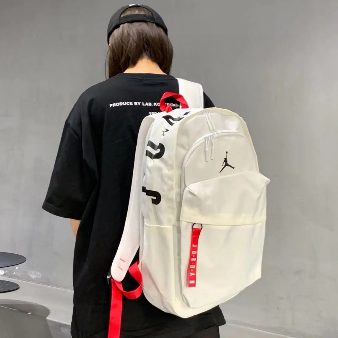 黑色 白色 立体标 耐克乔丹织带字母logo高 單肩包学 日常單肩背款