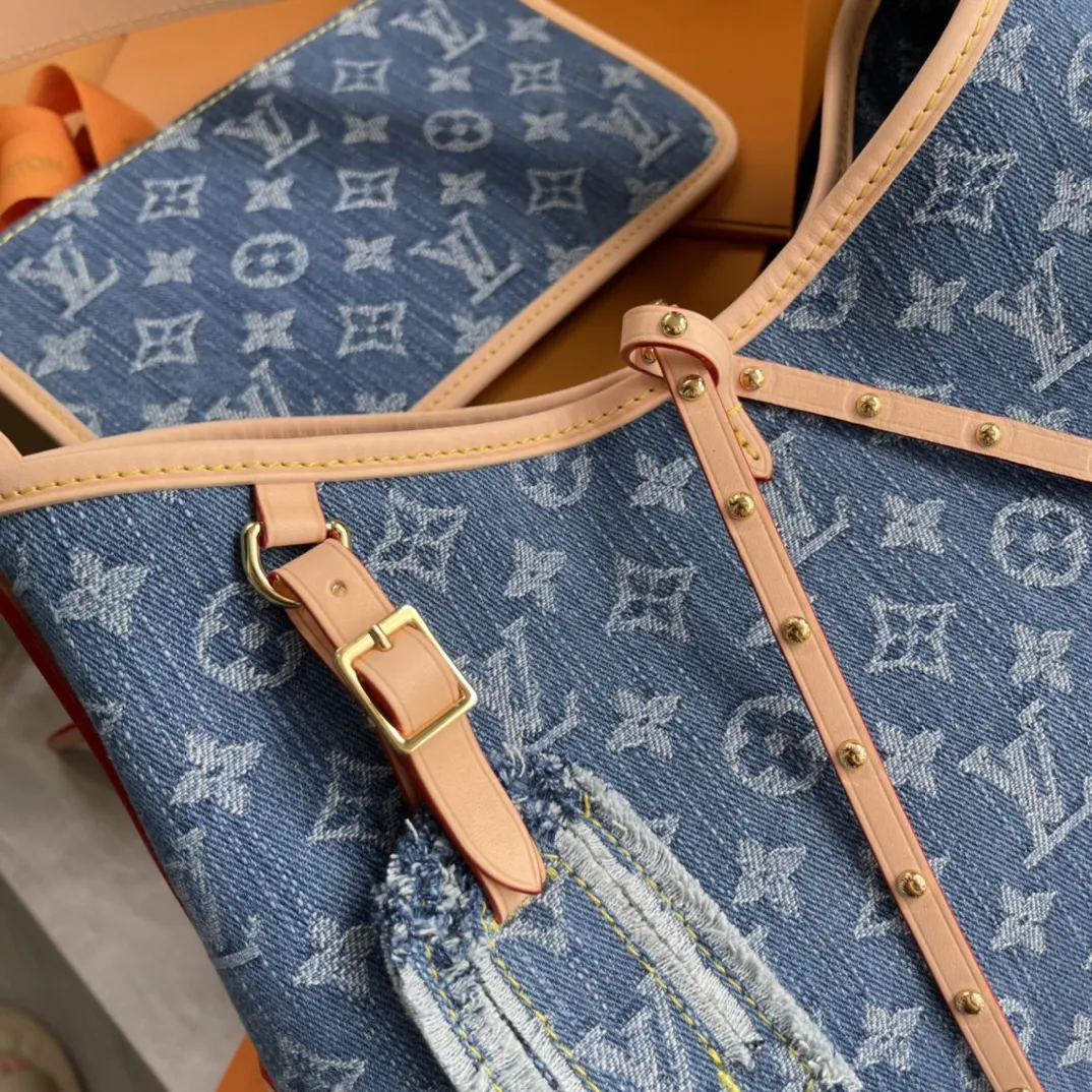 CarryAll 藍色 牛仔 帆布 手拿包 精致手拿款