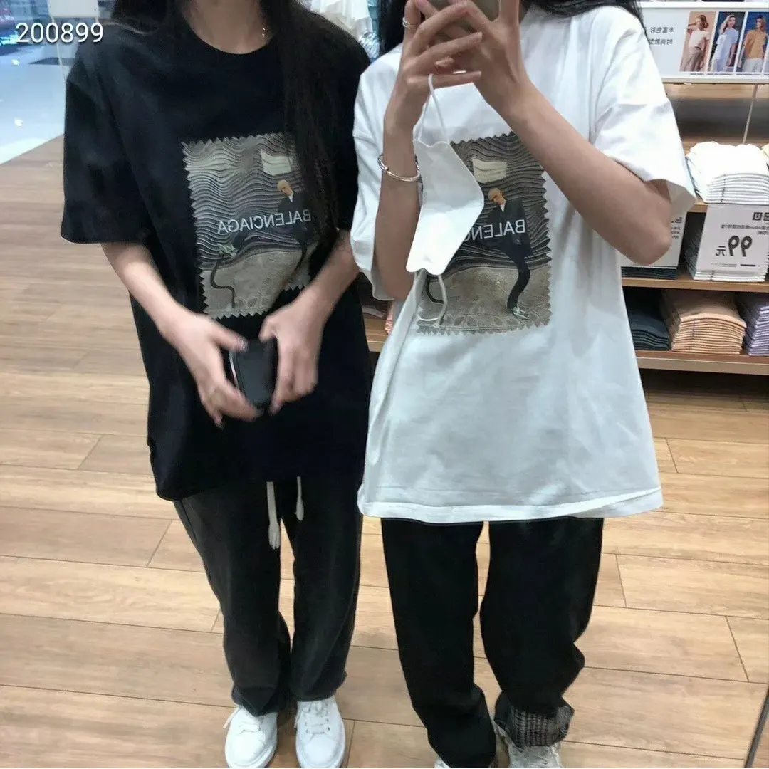 Balenciaga 纯棉 短袖T恤 街头休闲款