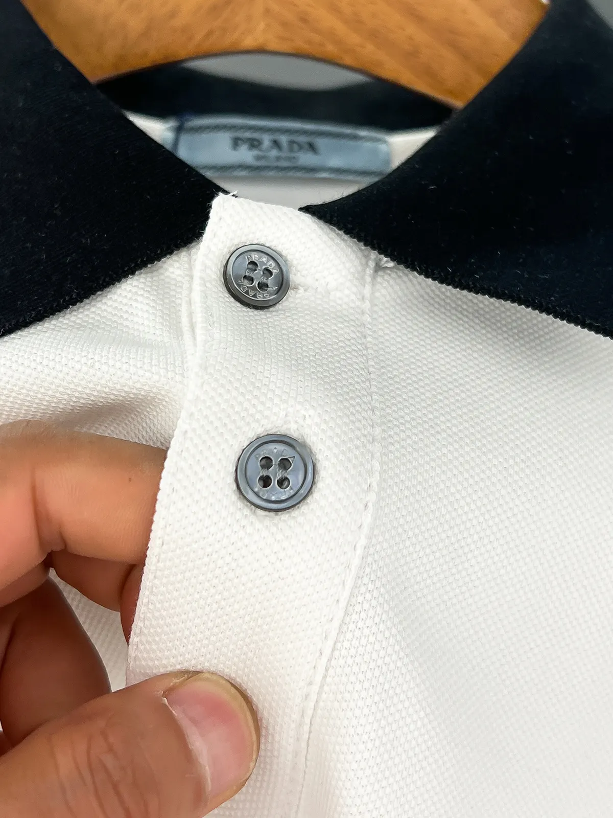 Prada 棉质 字母 Logo Polo衫