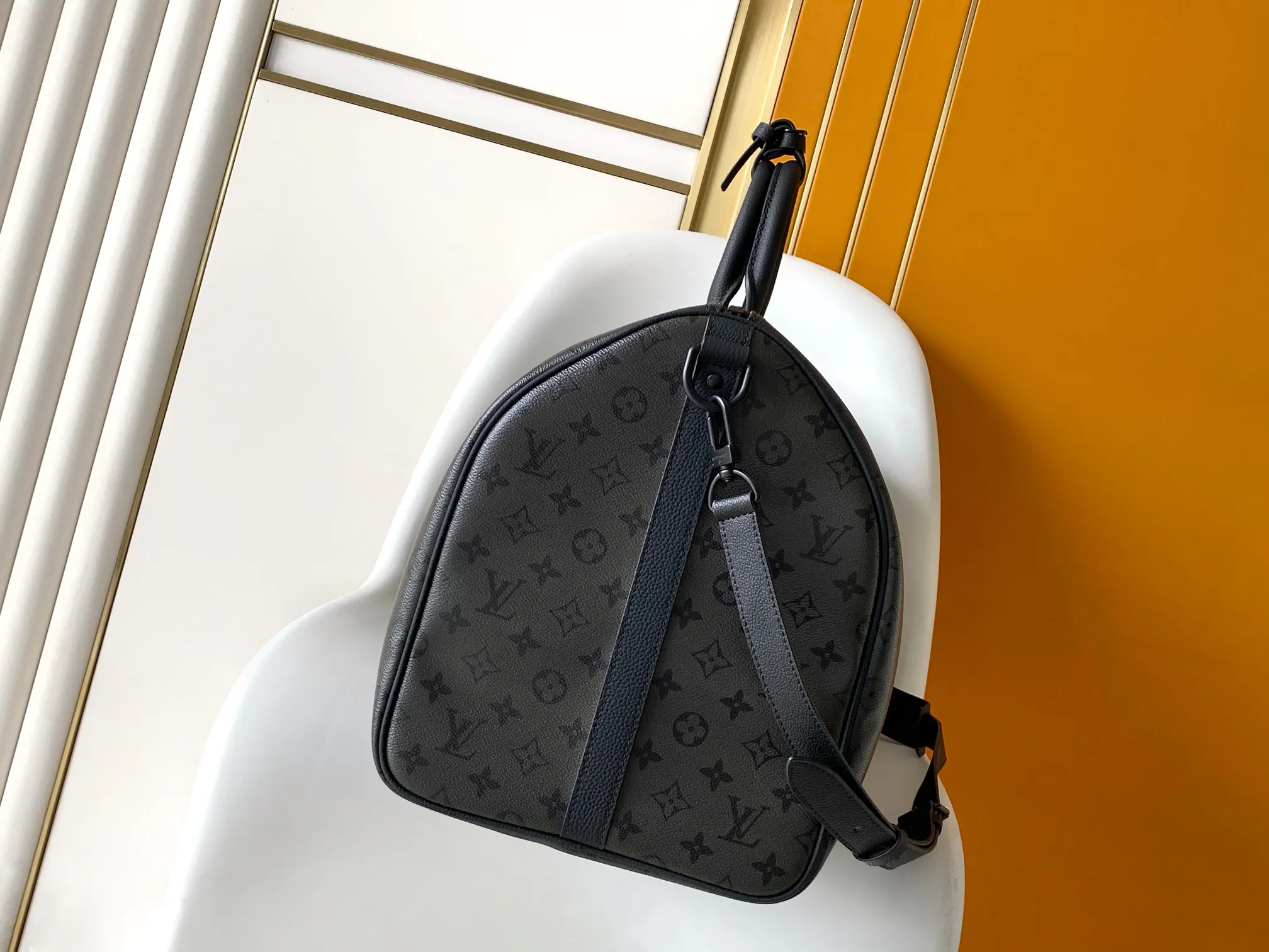 Keepall 灰色 牛皮 旅行袋 大容量旅行款