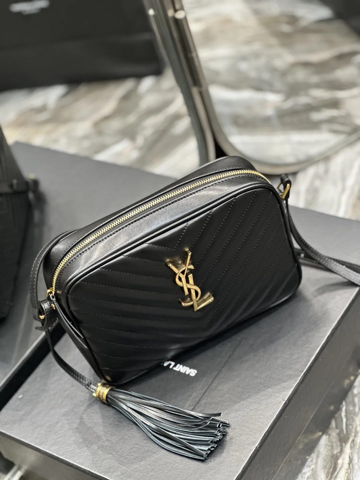 Black Crossbody Bag Lightweight Leather