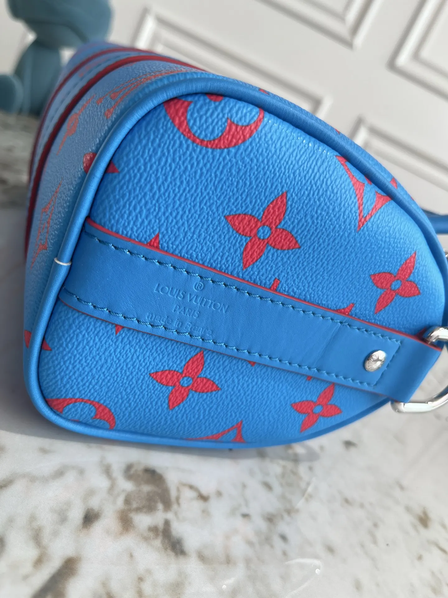 LV Blue Monogram Handbag Image 5 LV Blue Monogram Handbag Image 5