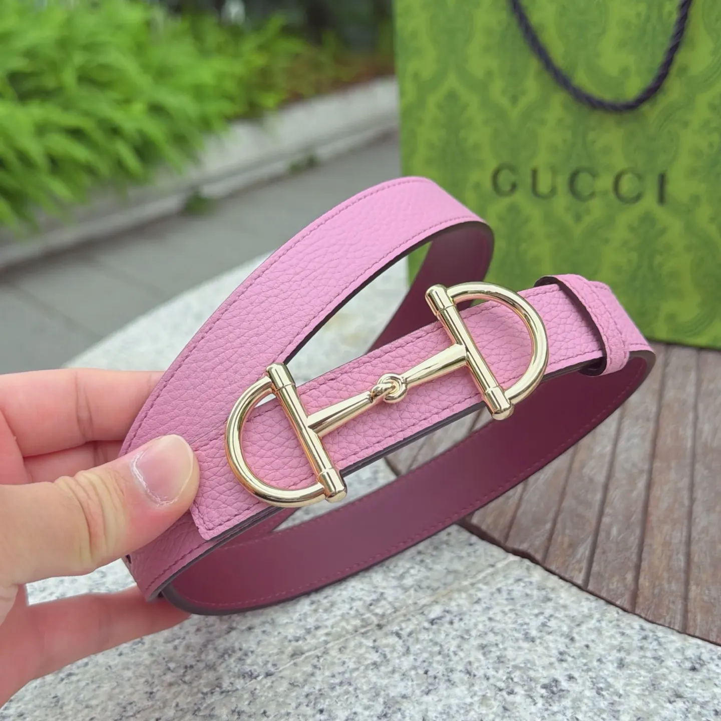 Gucci Double G Buckle Cowhide Double Sided Belt Business And Leisure Image 3 Gucci Double G Buckle Cowhide Double Sided Belt Business And Leisure Image 3