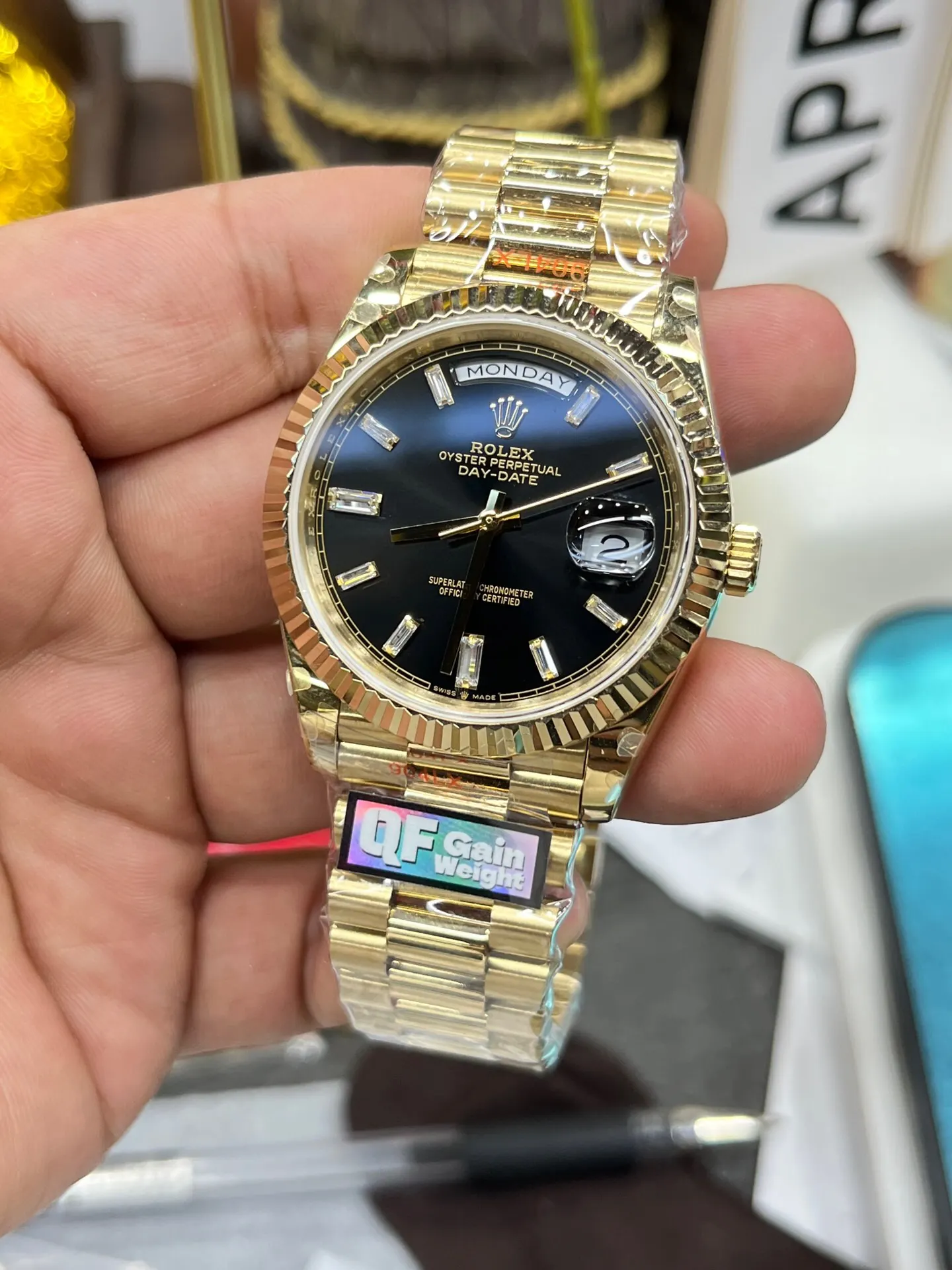 Rolex QF劳力士黑冰糖 重 4克 手錶 經典腕表款