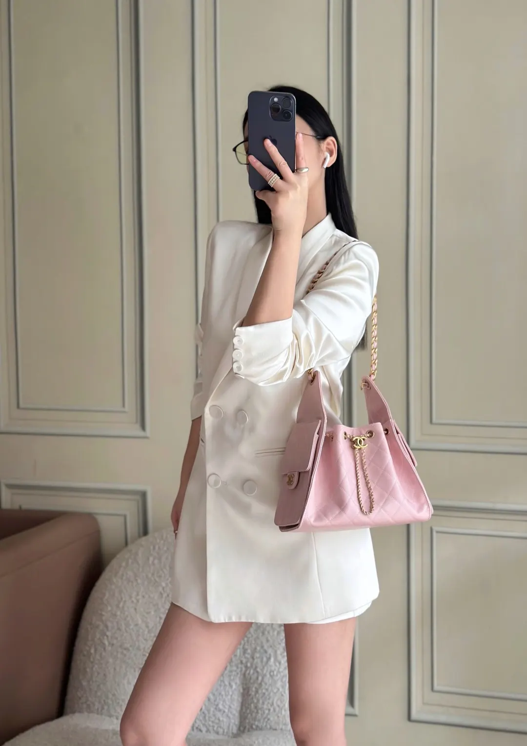 CHANEL Hobo 牛皮 腋下包 復古腋下背款