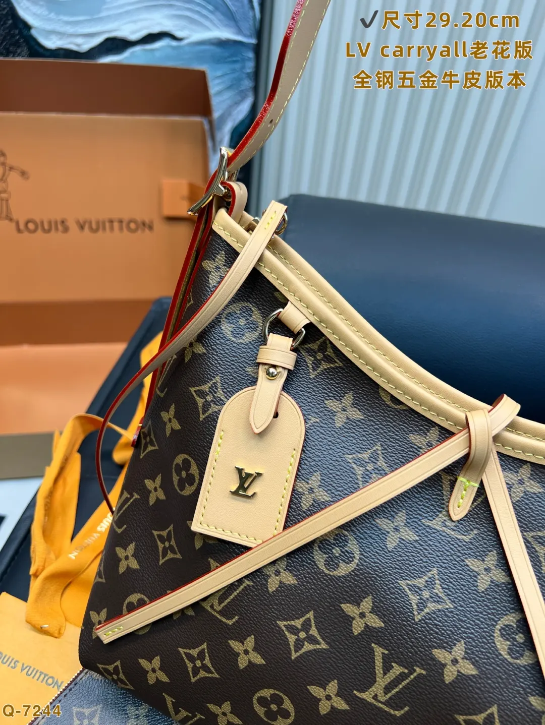 Louis Vuitton Monogram Tote Bag Leather