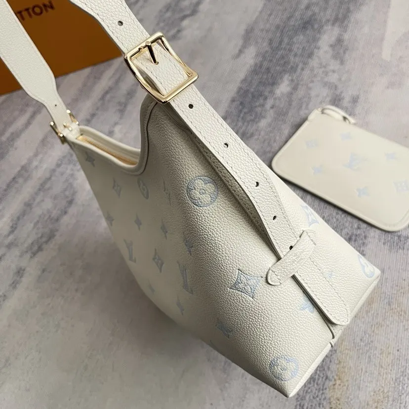 LV CarryAll 白色 藍色 Mo收納包 旅行收納款