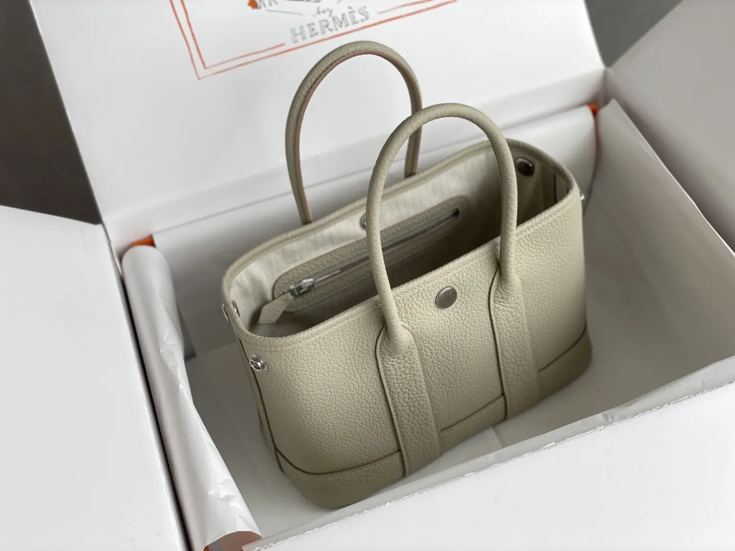 Hermès Garden Party 拼色 Togo牛皮 托特包 10cm