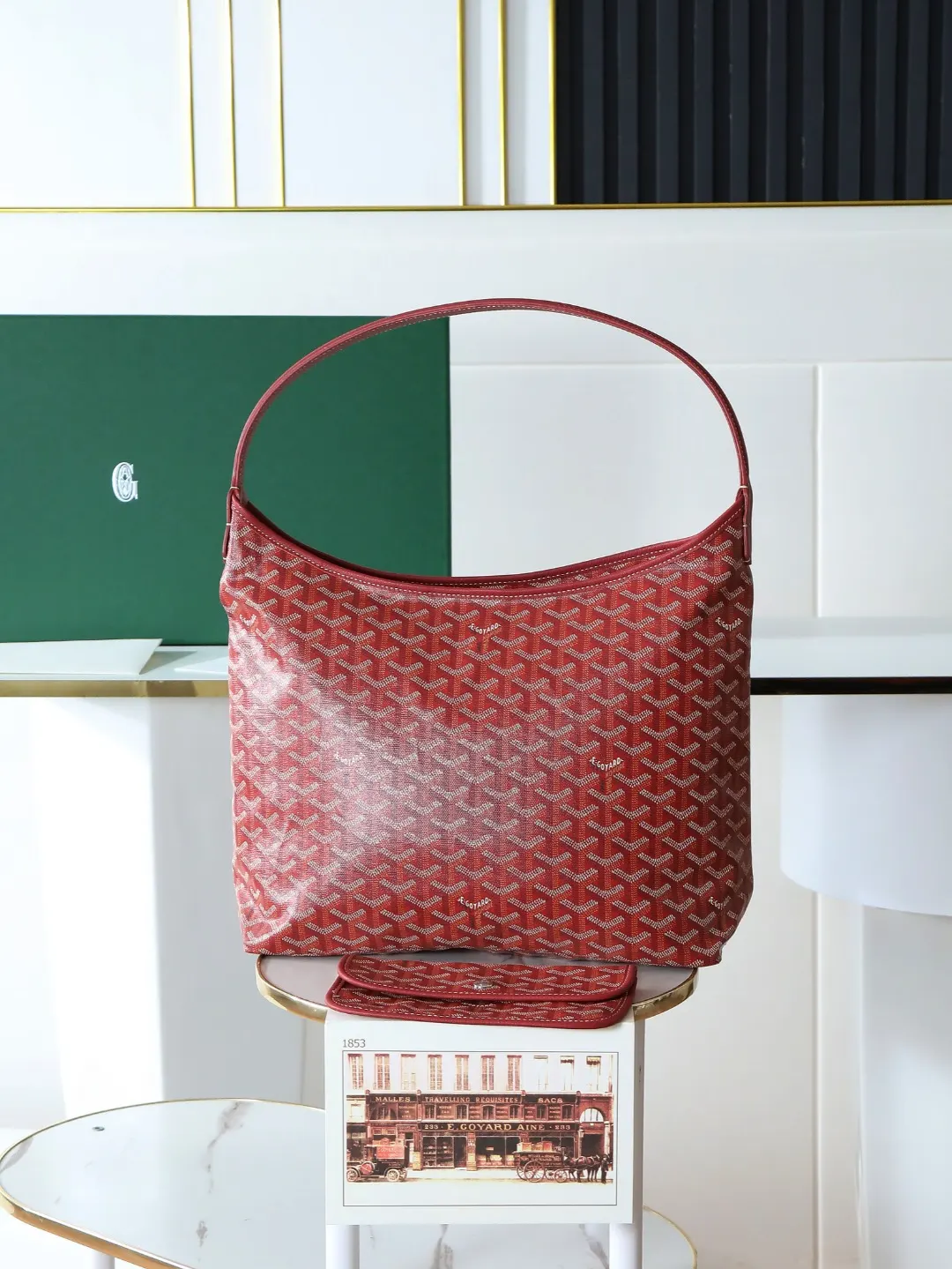 Red Hobo Shoulder Bag Vintage