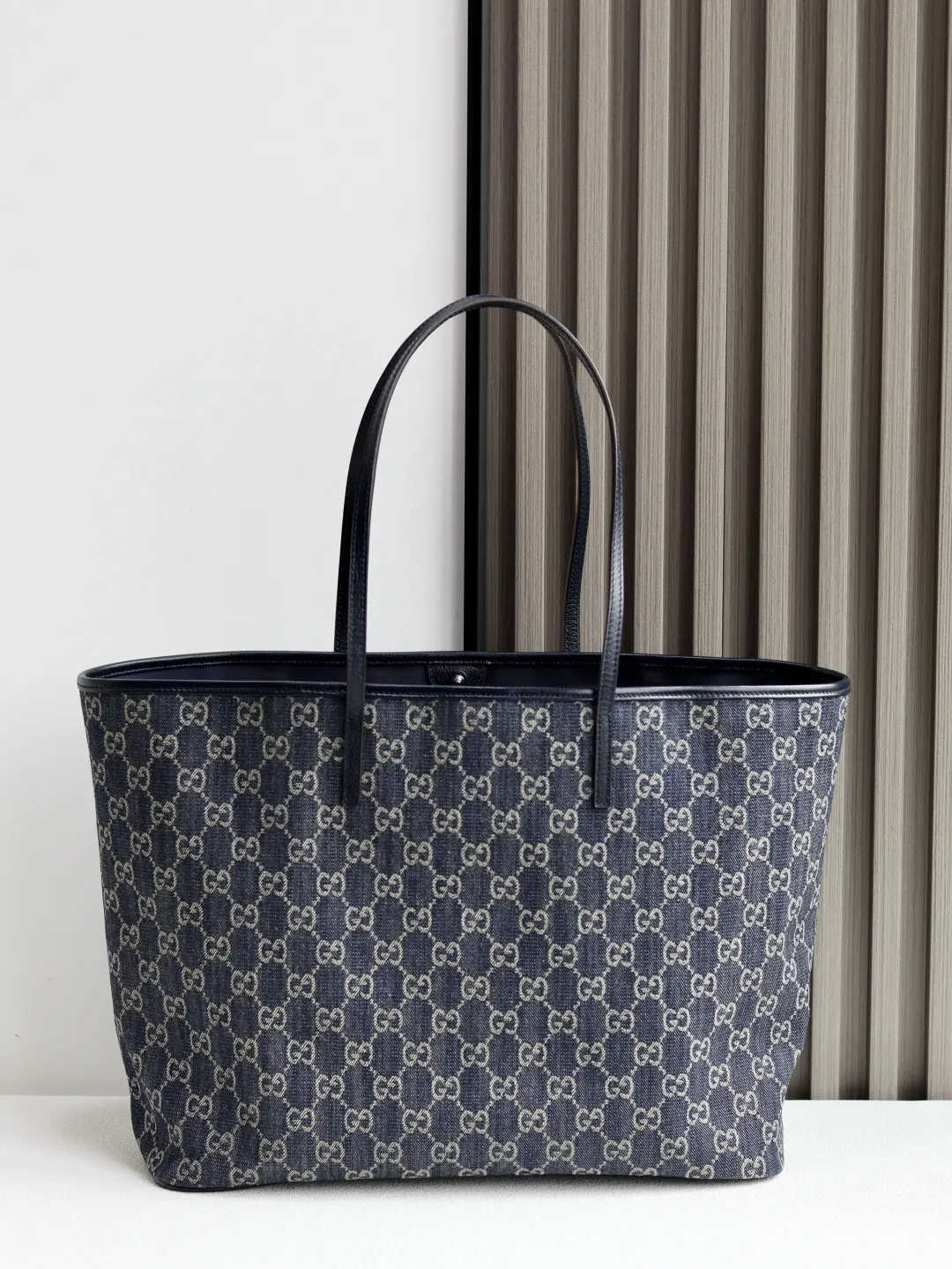 Gucci 蓝色 深蓝 尼龙 托特包 大容量托特款