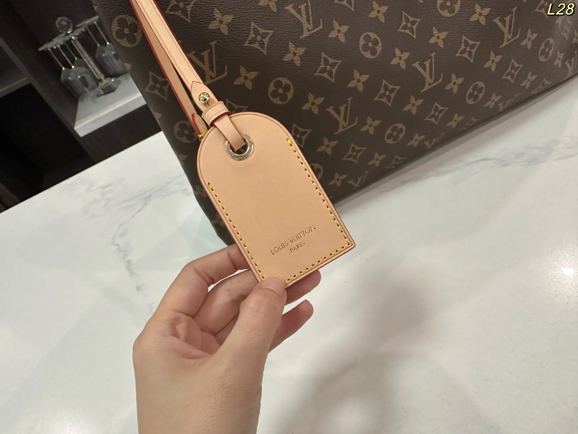 LV 老花 中古 购物袋 腋下包 复古腋下背款