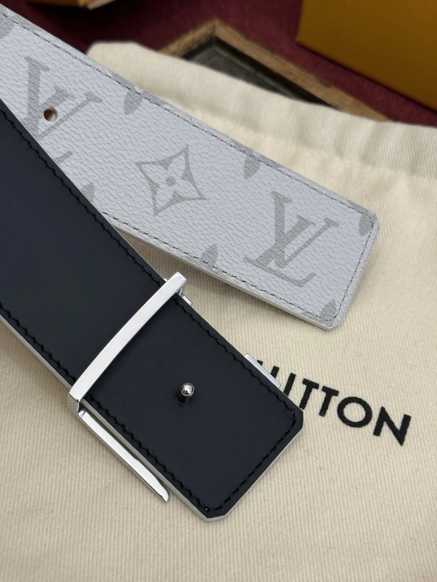 LV 银白压纹双面腰带 商务百搭款｜ORBUYBAG 岚奢包高端时尚精品