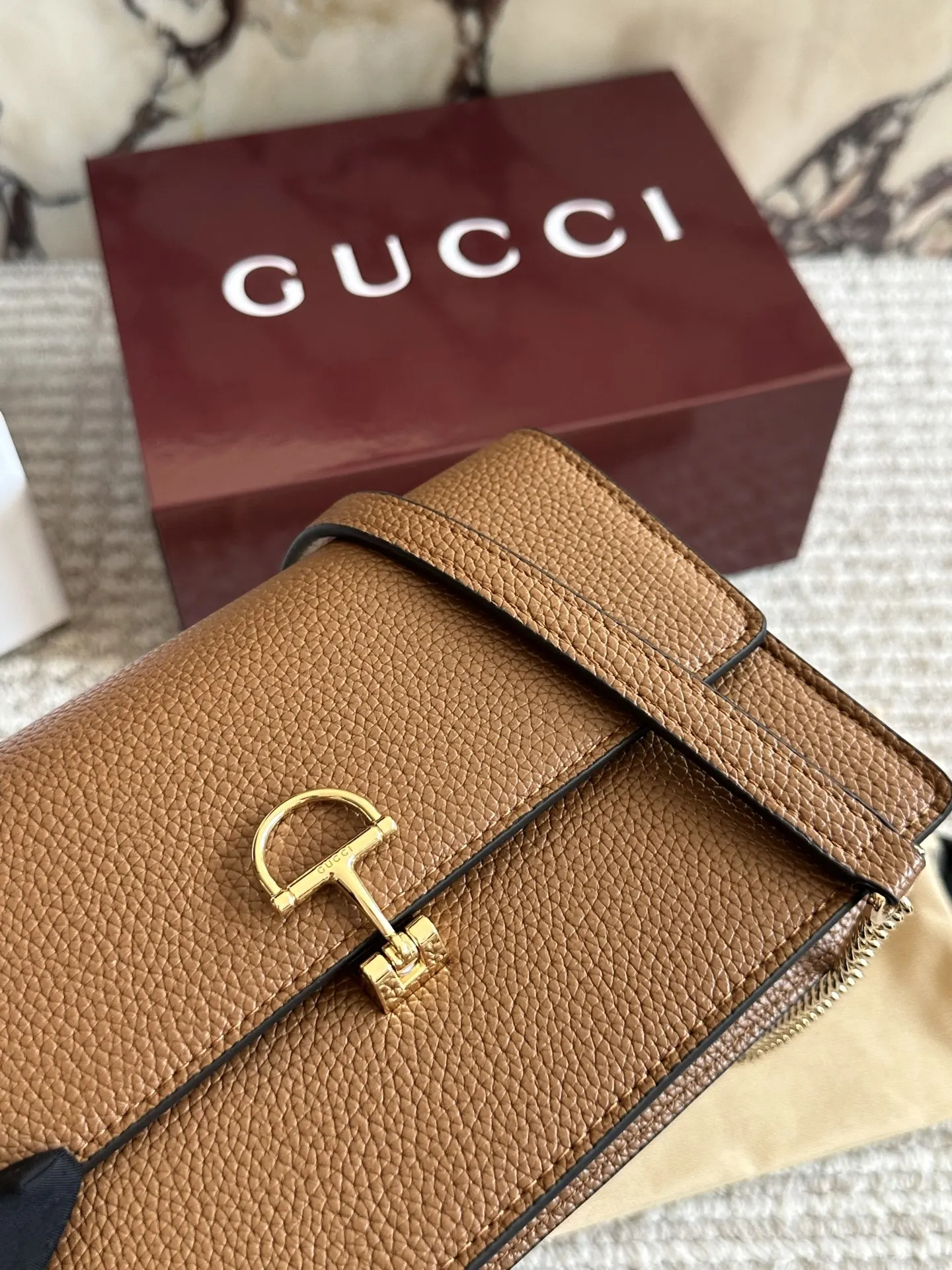 Gucci 牛皮 盒 GG 牛皮 迷你 链条包 精致链条款