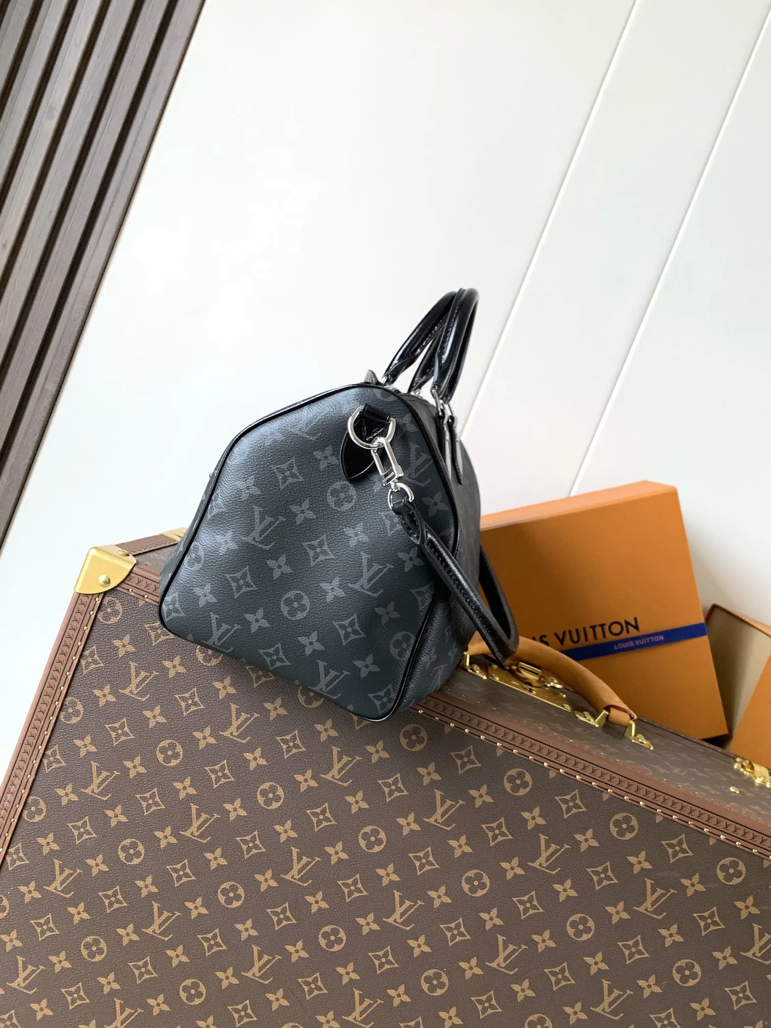 Monogram Chain Bag Leather