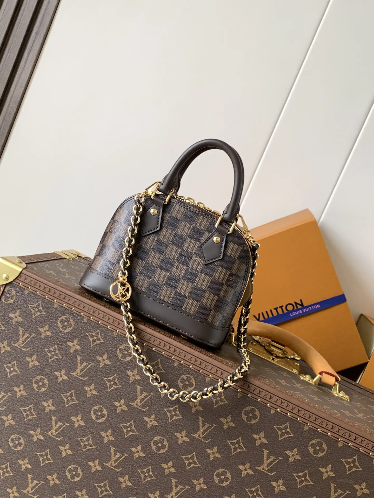 LV Alma 深棕老花贝壳包 黑色手提斜挎款｜ORBUYBAG 岚奢包高端时尚精品