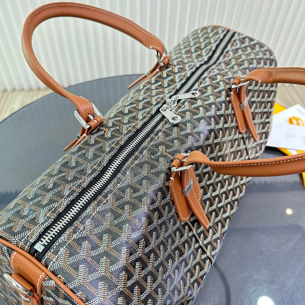 Goyard 黃色 BOSTON 旅行袋適合在机舱内使用 通过搭 一 大容量旅行款