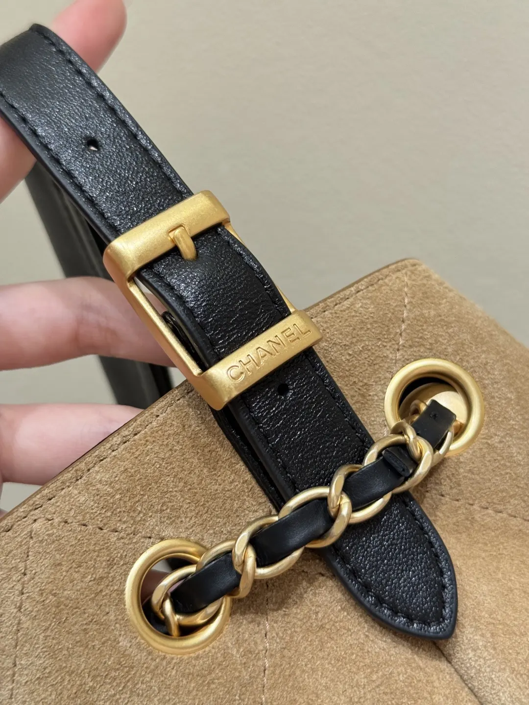 Chanel Lambskin Hobo Underarm Bag One Shoulder Back