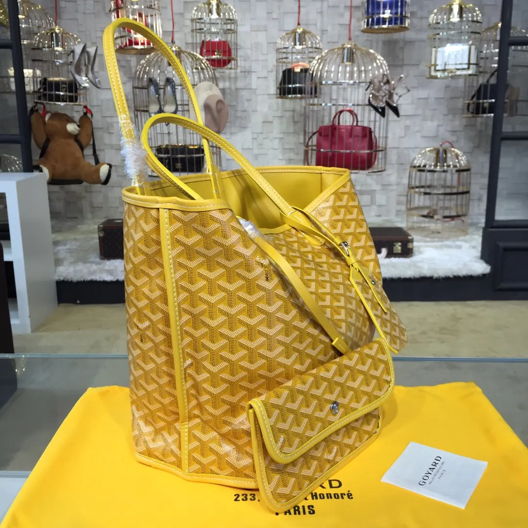 Goyard 戈雅 双面可用 充满法式优雅 订制Y字母涂鸦料 皮轻 旅行袋 大容量旅行款