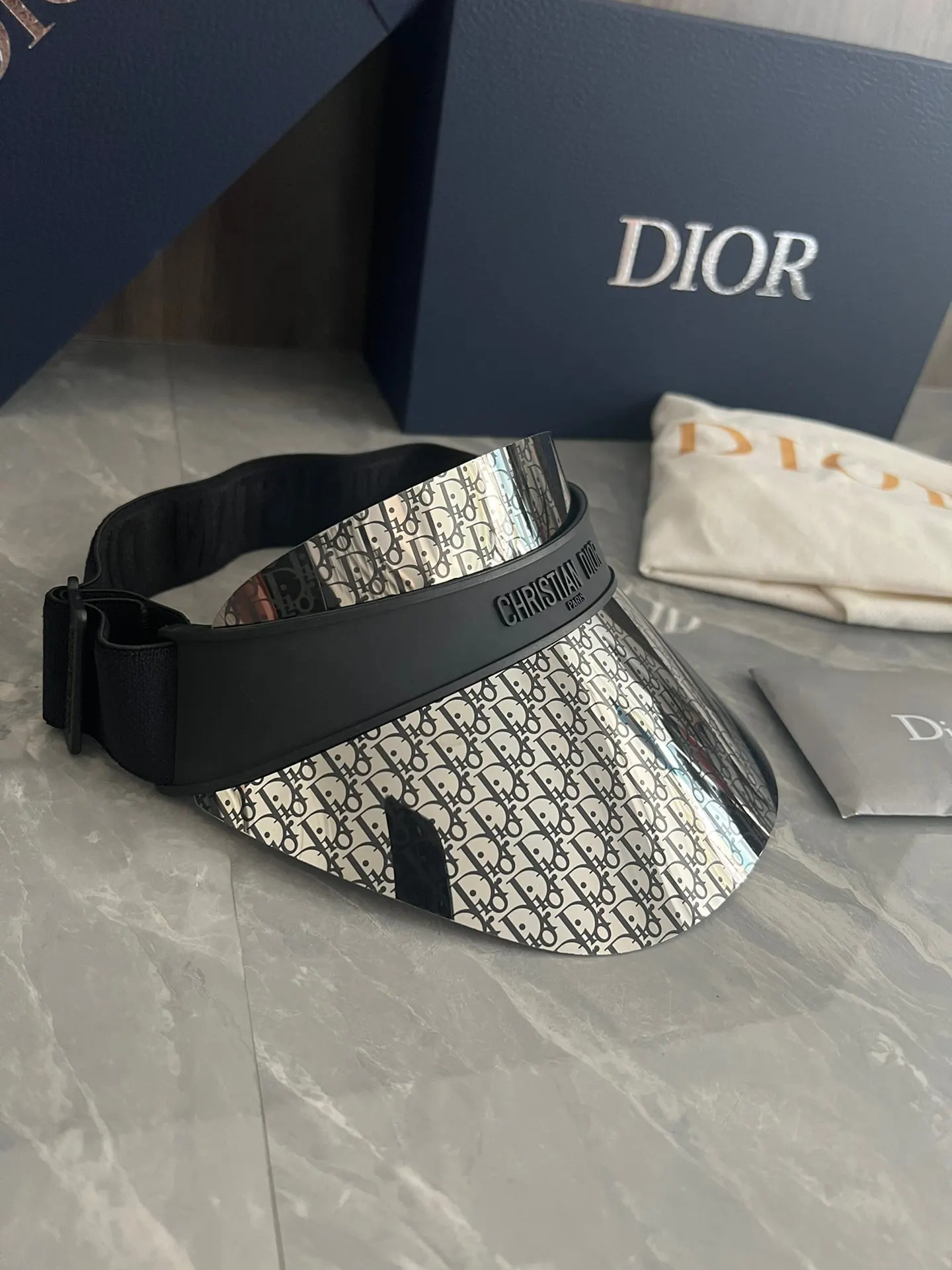 Dior Oblique 海军蓝提花帽子 精致配饰