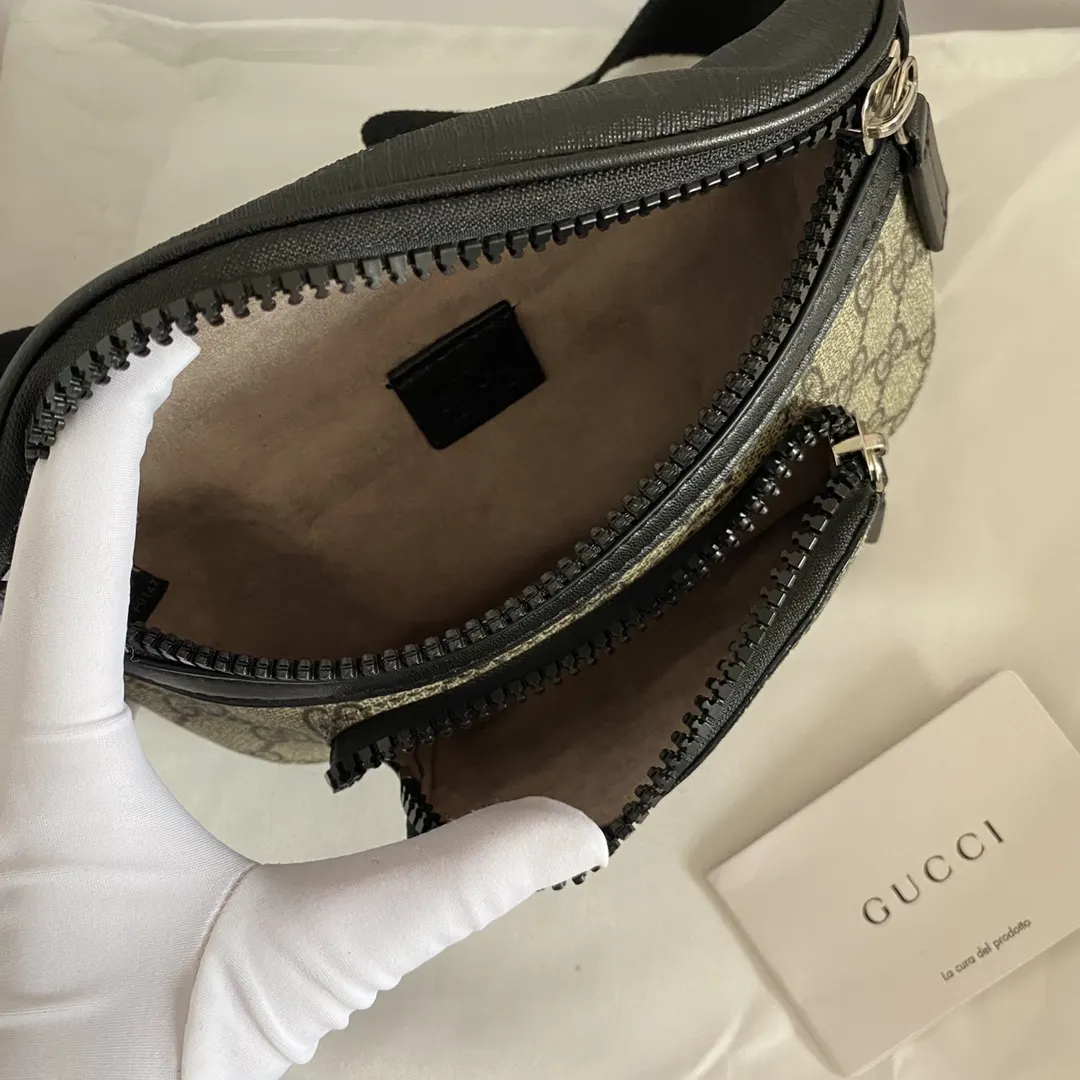 黑色 咖色 牛皮 腰包 休闲腰包款