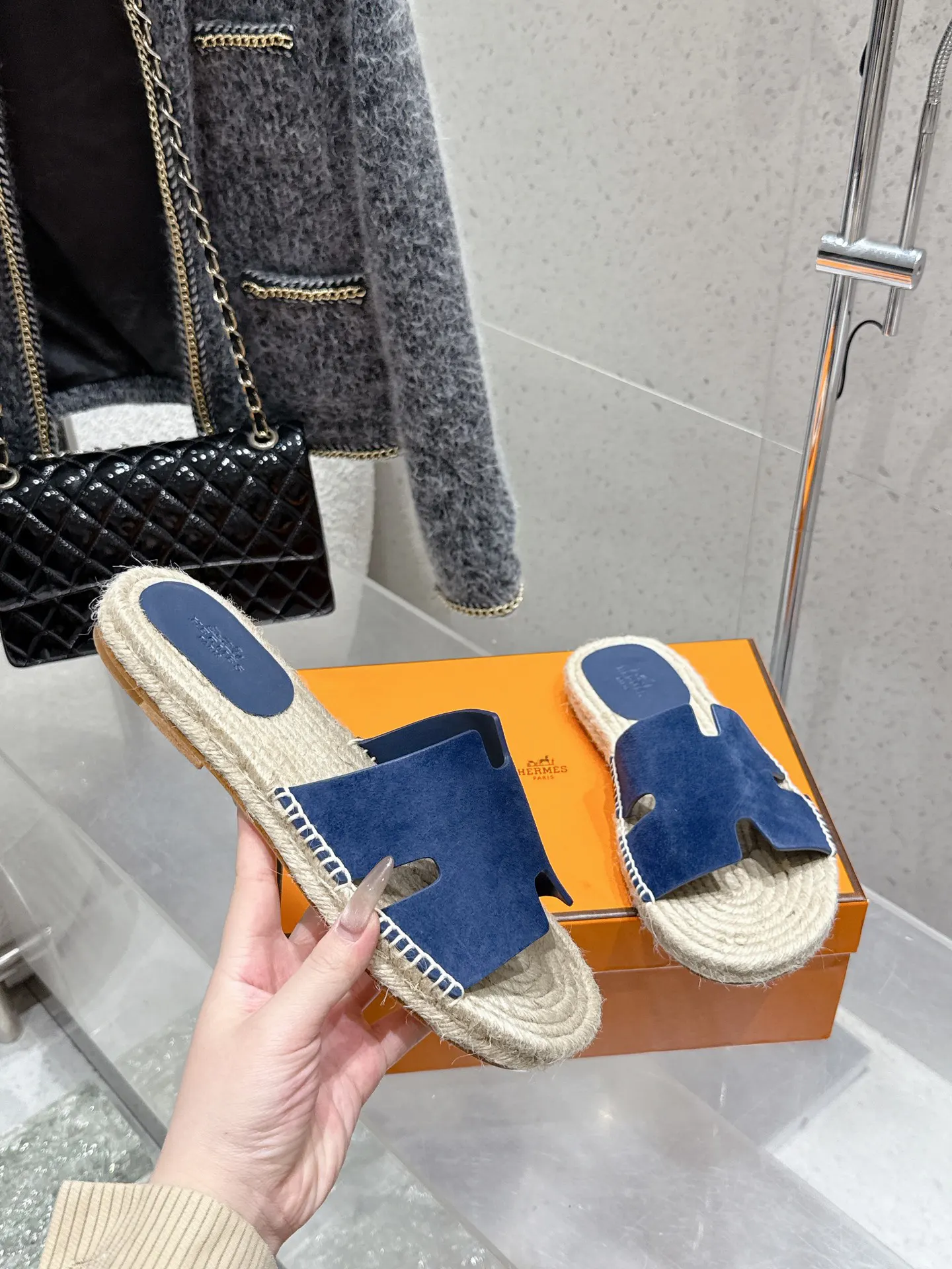 Hermès 牛皮 拖鞋 舒适