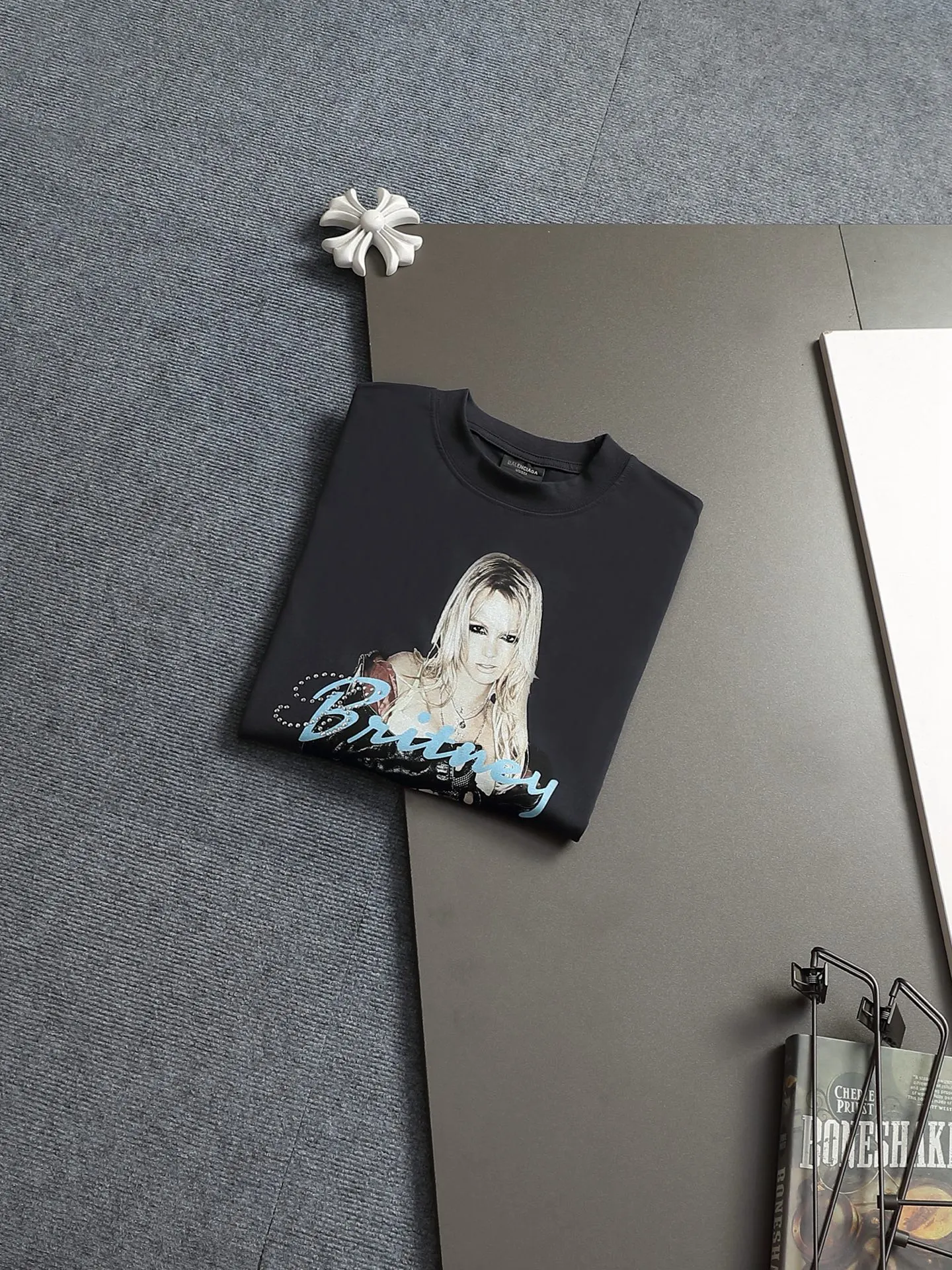 Balenciaga Black Logo Short Sleeve T-Shirt Street Casual
