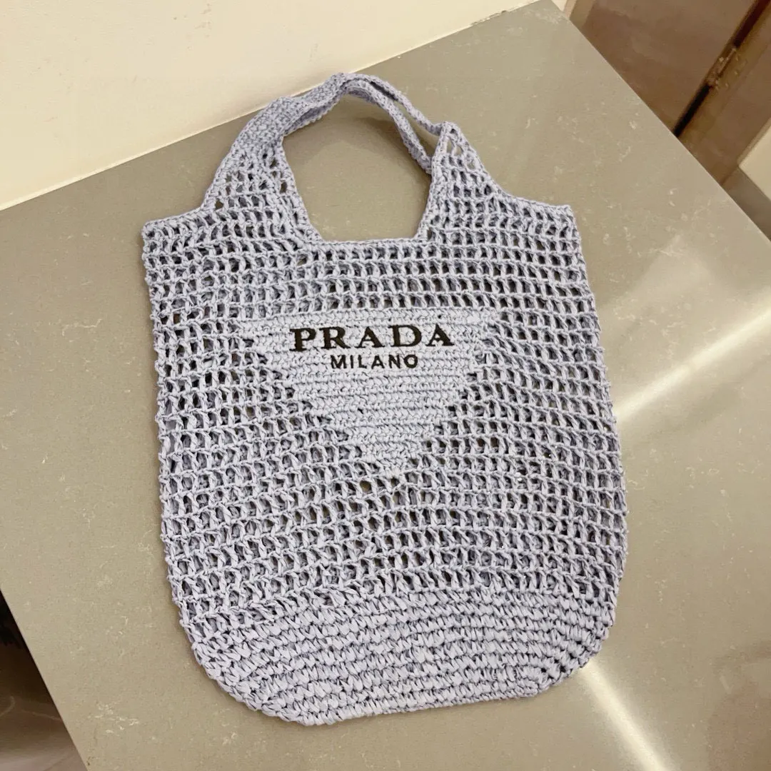 Prada 草编包 网红款单肩包 草编包 网红款单 日常单肩背款