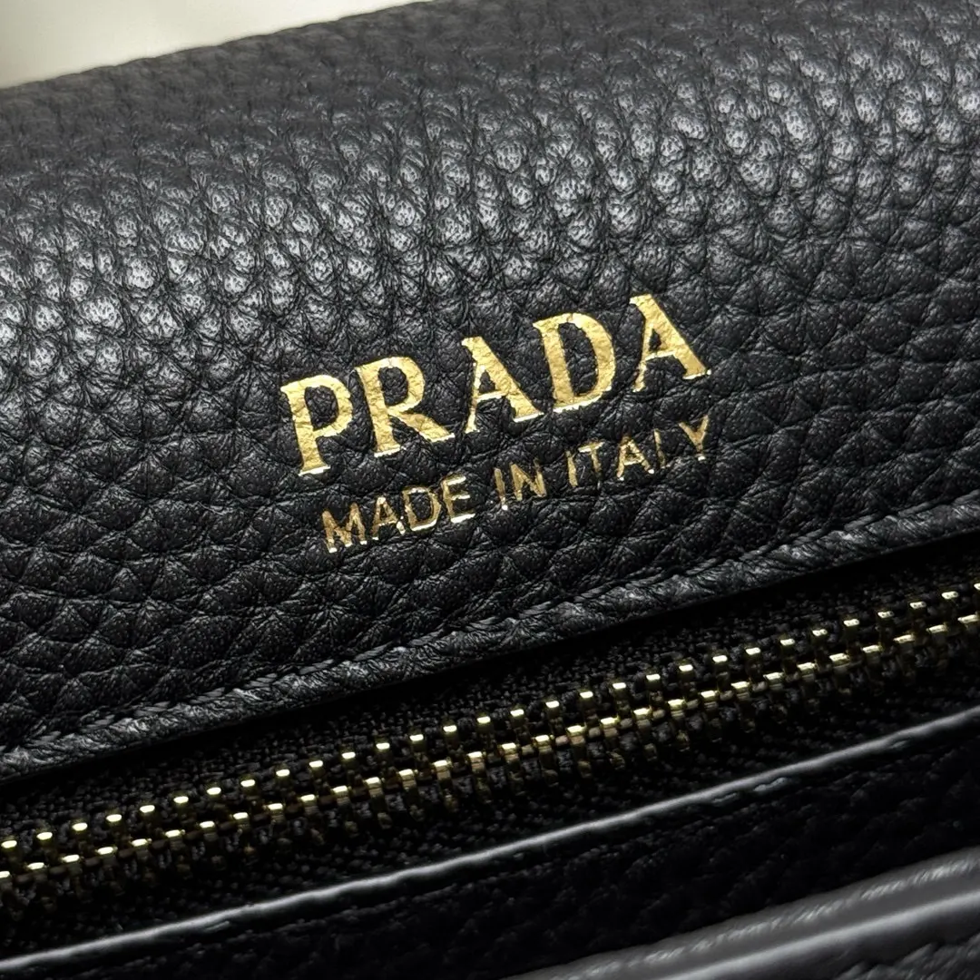 Prada Leather Backpack Logo Letter