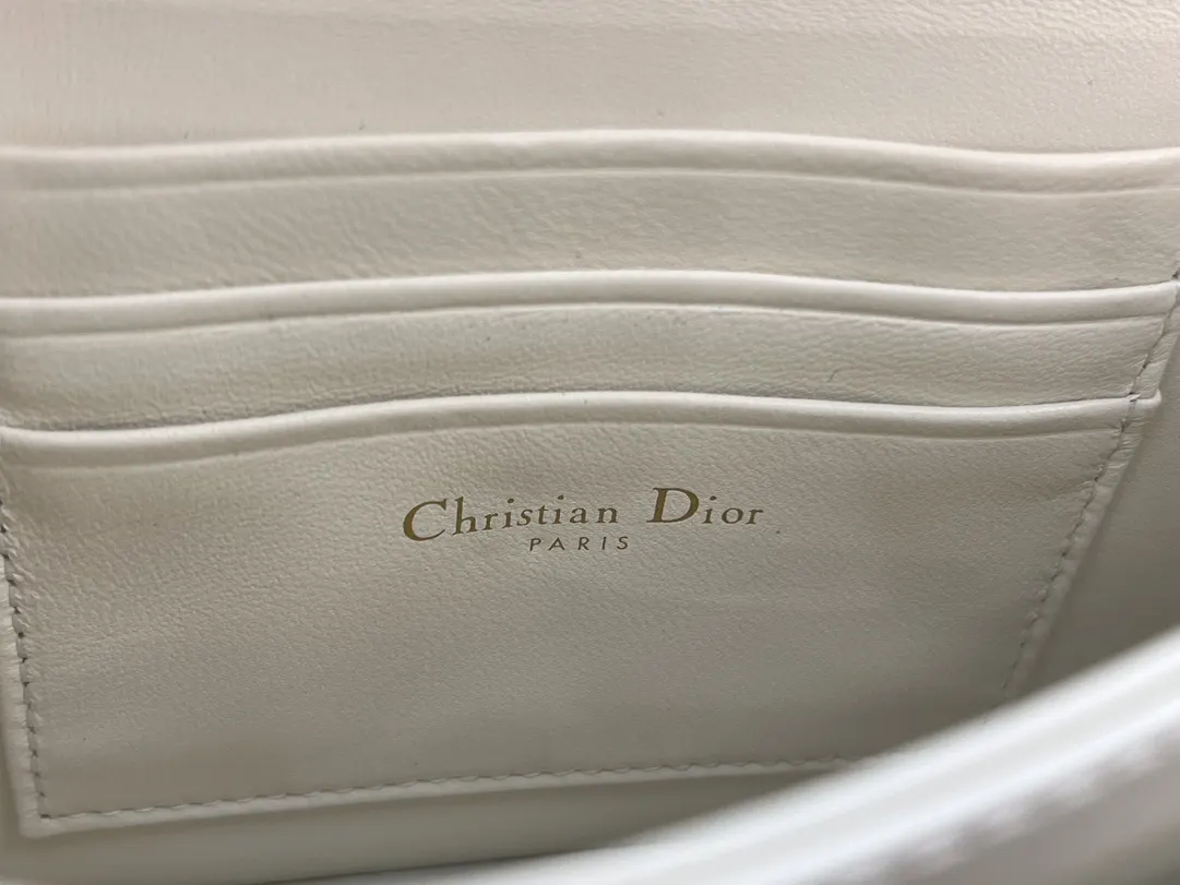 Dior Lady 白色 羊皮 链条包 精致链条款