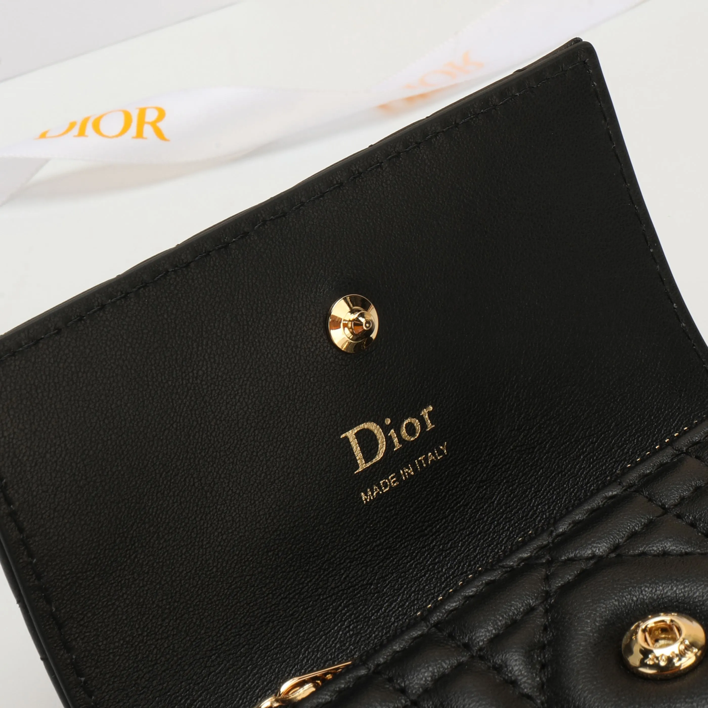 Dior 黑色羊皮迷你化妆包 手拿款