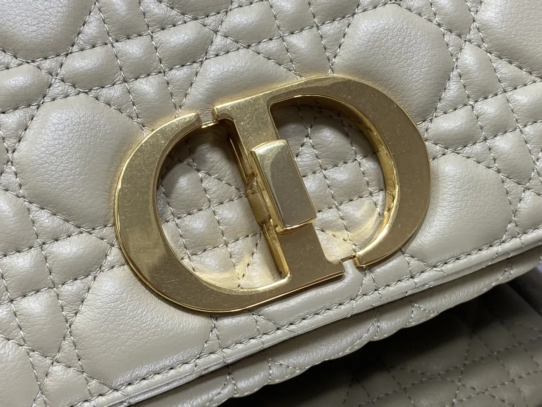 Dior Caro 米色 皮革 手提包