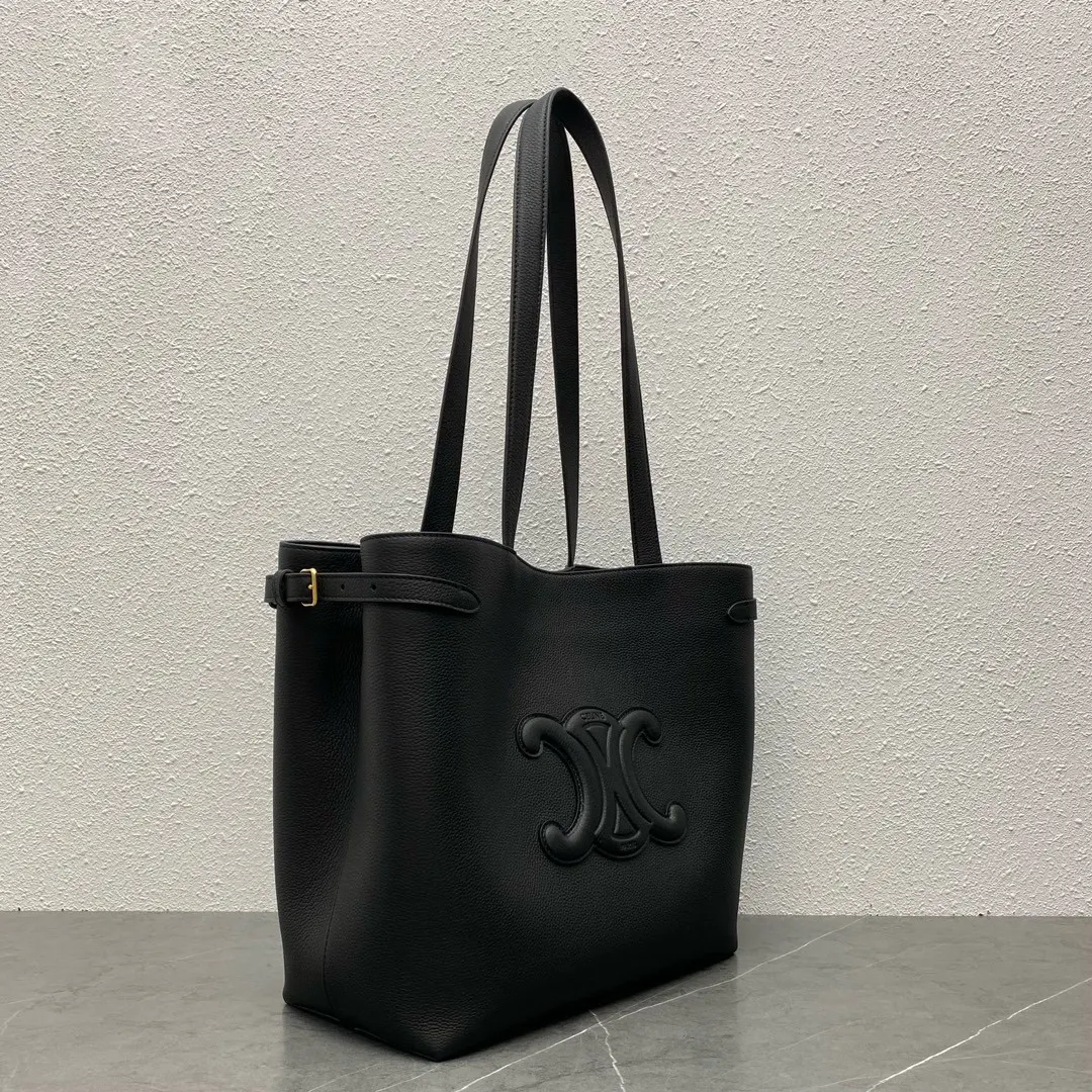 Celine 黑色 牛皮 托特包 大容量托特款
