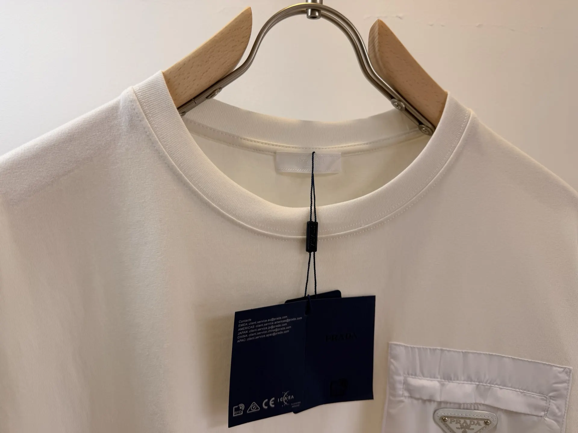 Prada T-Shirt Cotton Triangle Logo