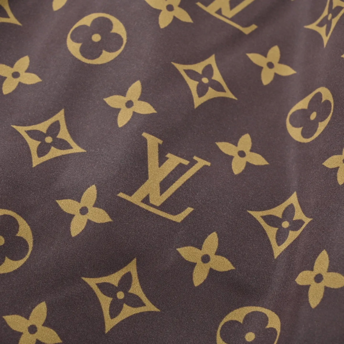 LV 棕色 老花 Logo 短裤 宽松休闲款