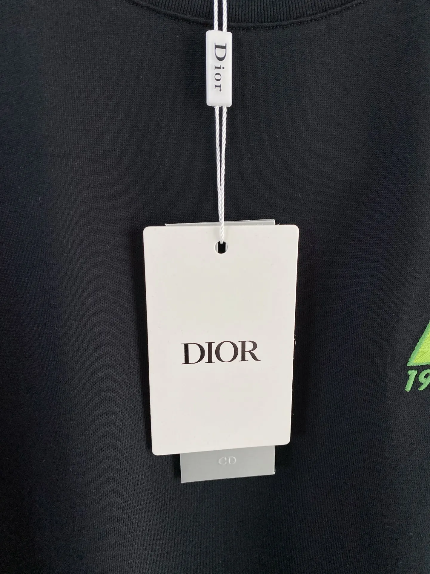Dior 黑色绿色小标短袖T恤 休闲通勤款